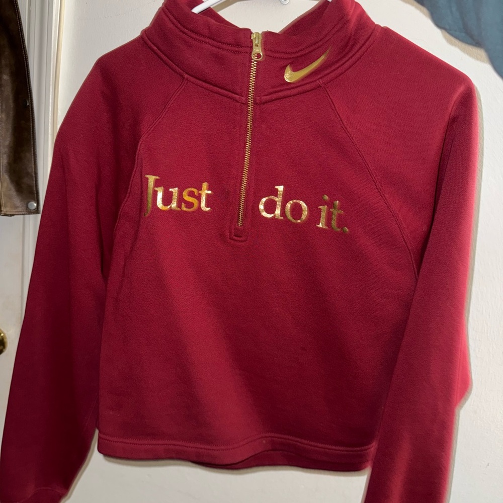 Nike  Maroon Jacket with Gold Details